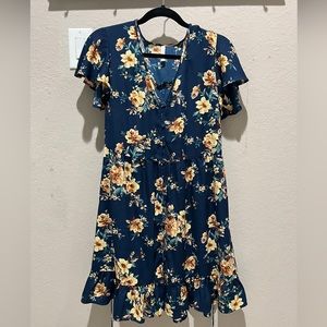 Blue floral Xhilaration Dress M